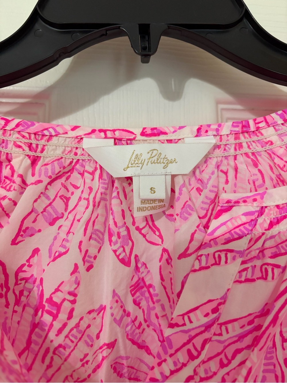 Lilly Pulitzer Pink Printed Button-Front Blouse - Picture 6 of 6